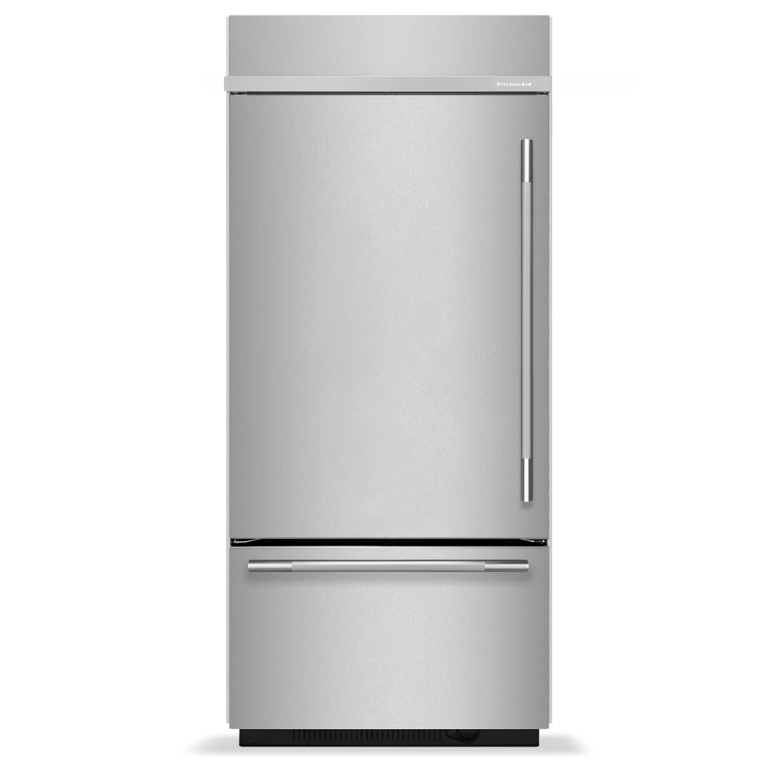 KitchenAid - 35.25 Inch 20.9 cu. ft Bottom Mount Refrigerator in Stainless - KBBL336SPS