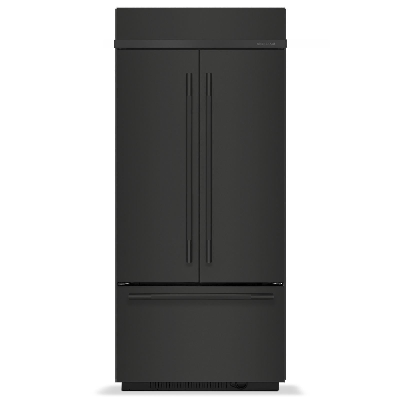 KitchenAid - 36.25 Inch 20.8 cu. ft French Door Refrigerator in Black - KBFN536SBE