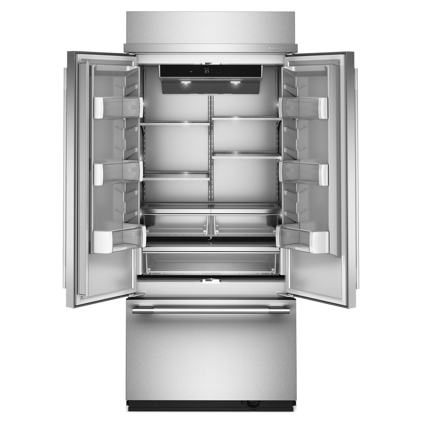 KitchenAid - 36.25 Inch 20.8 cu. ft French Door Refrigerator in Stainless - KBFN536SPS