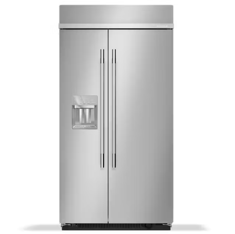 KitchenAid - 42 Inch 25.1 cu. ft Side by Side Refrigerator in Stainless - KBSD742SPS