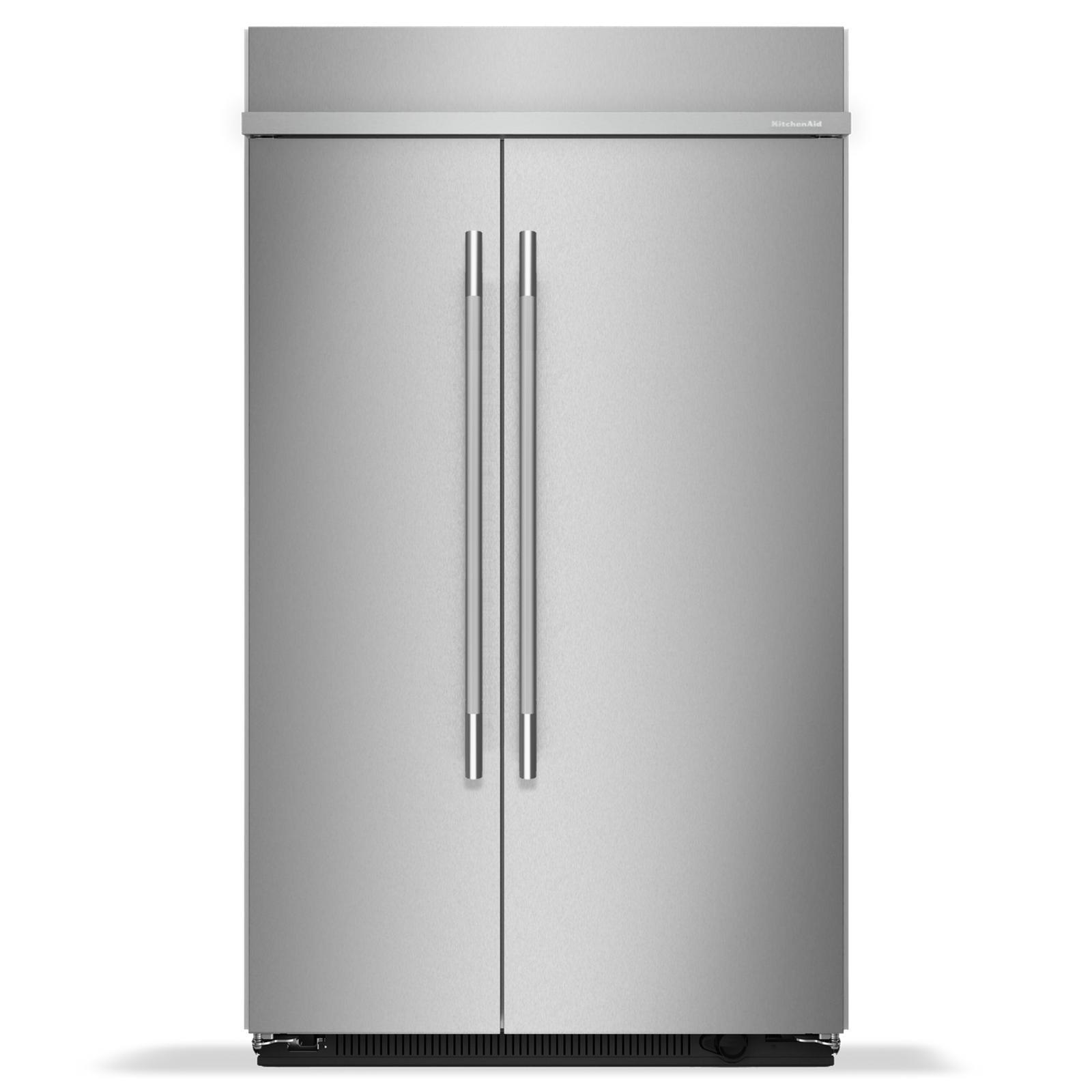KitchenAid - 47.25 Inch 30 cu. ft Side by Side Refrigerator in Stainless - KBSN748SPS