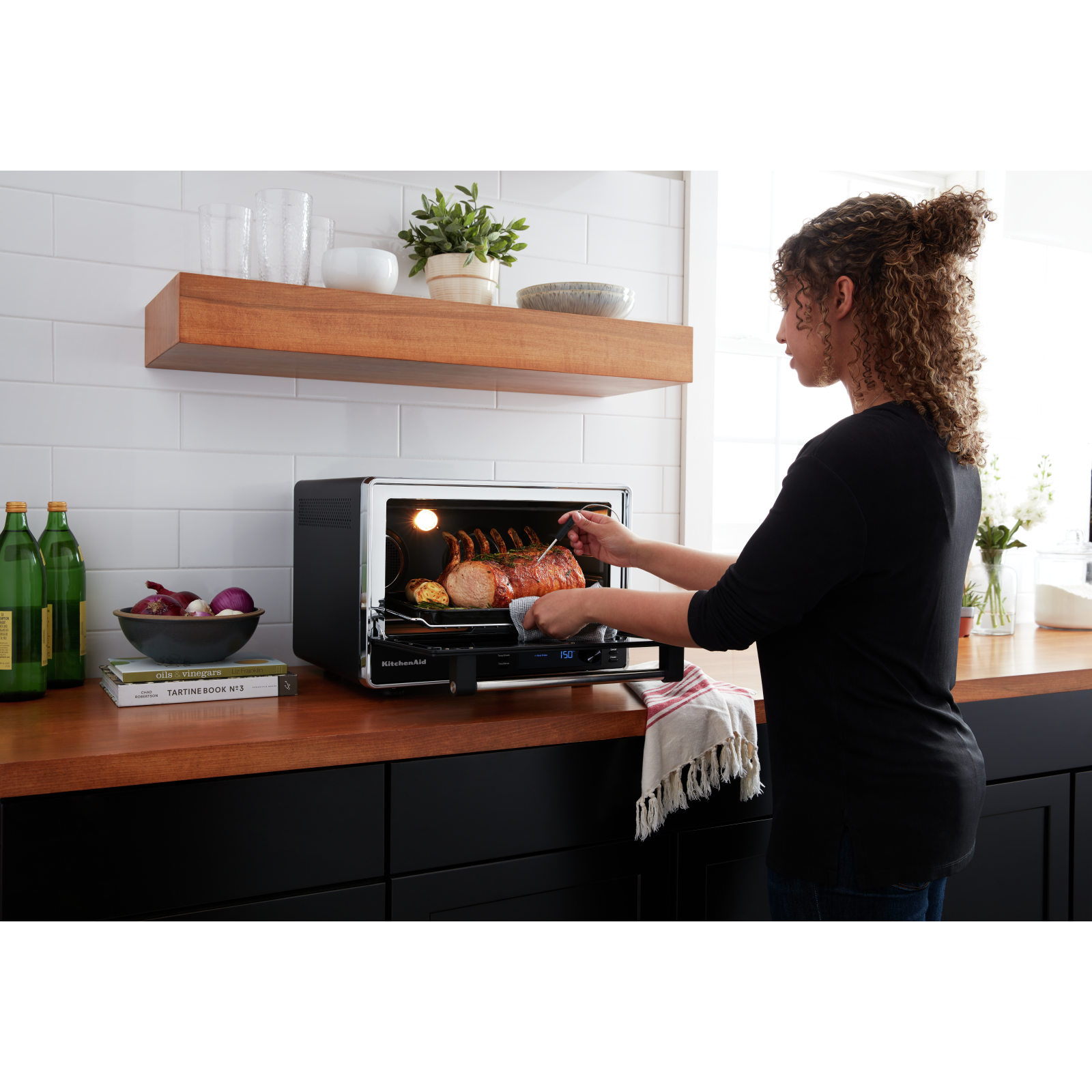 KitchenAid - 0.99 cu. ft Counter Top Oven in Black - KCO255BM