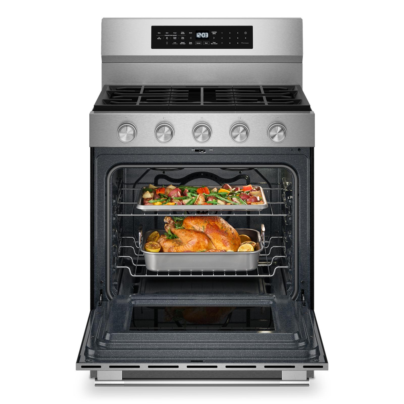 KitchenAid - 5 cu. ft  Gas Range in Stainless - KFGS530SPS