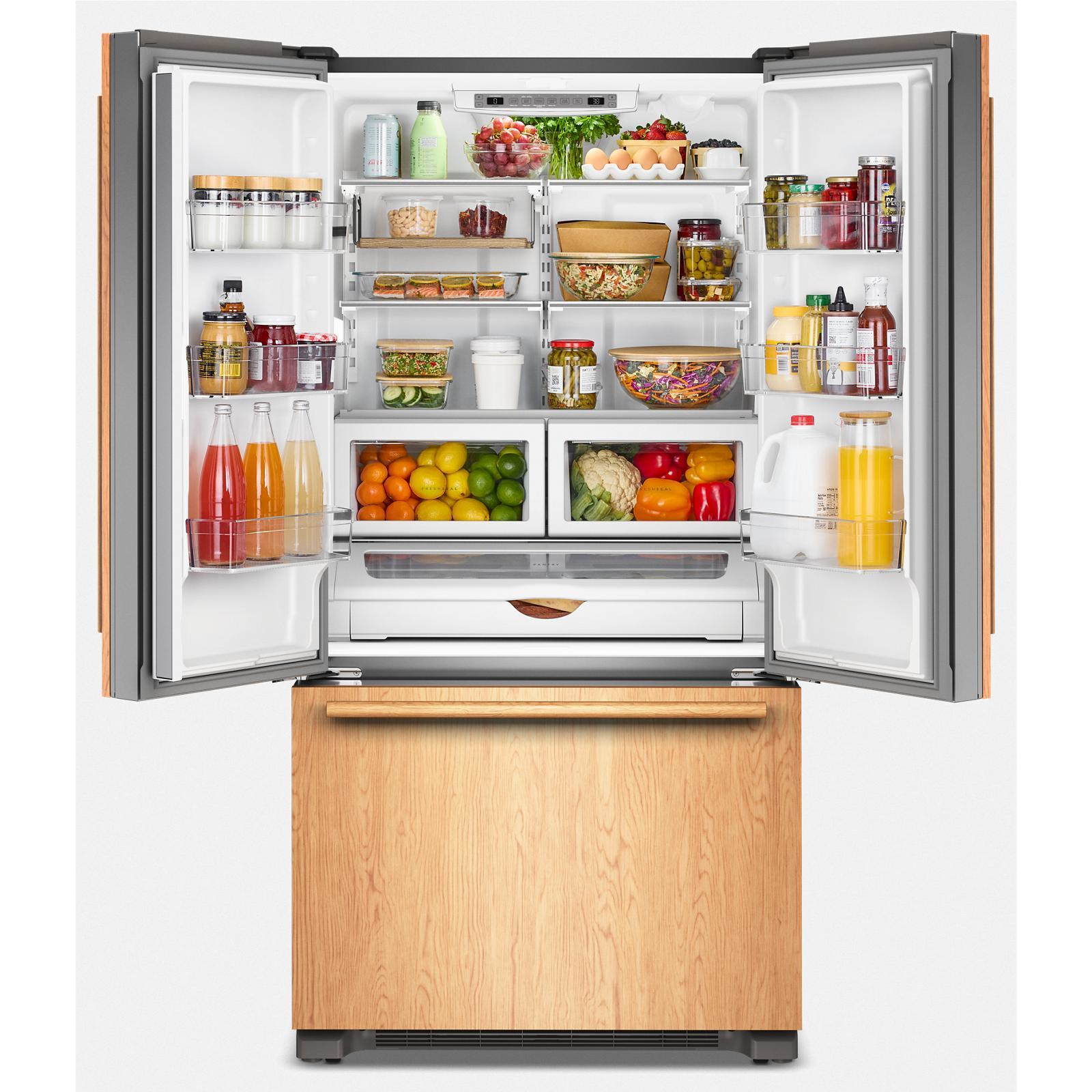 KitchenAid - 36 Inch 21.9 cu. ft French Door Refrigerator in Panel Ready - KRFC136TPA