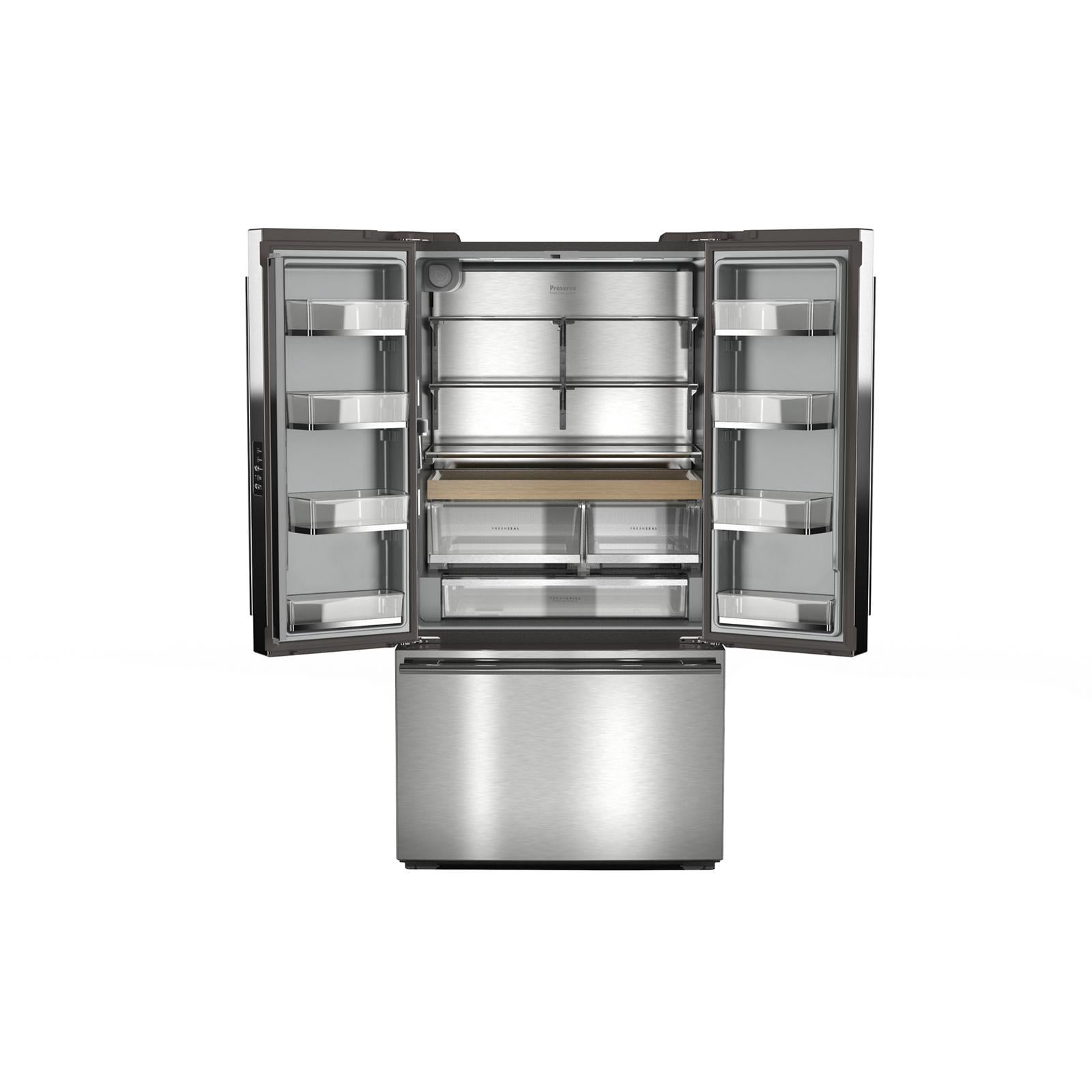 KitchenAid - 35.63 Inch 24.3 cu. ft French Door Refrigerator in Stainless - KRFC236SPS