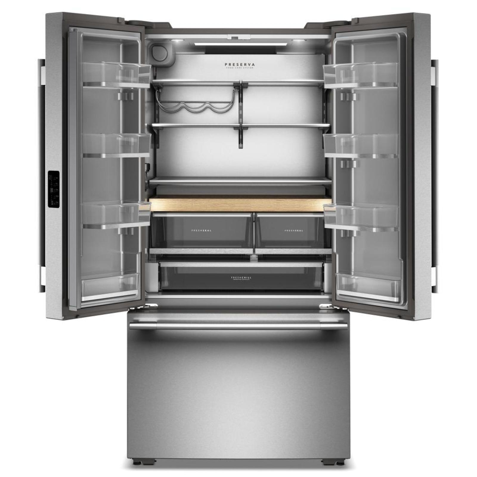 KitchenAid - 36 Inch 24.8 cu. ft French Door Refrigerator in Stainless - KRFC336SPS