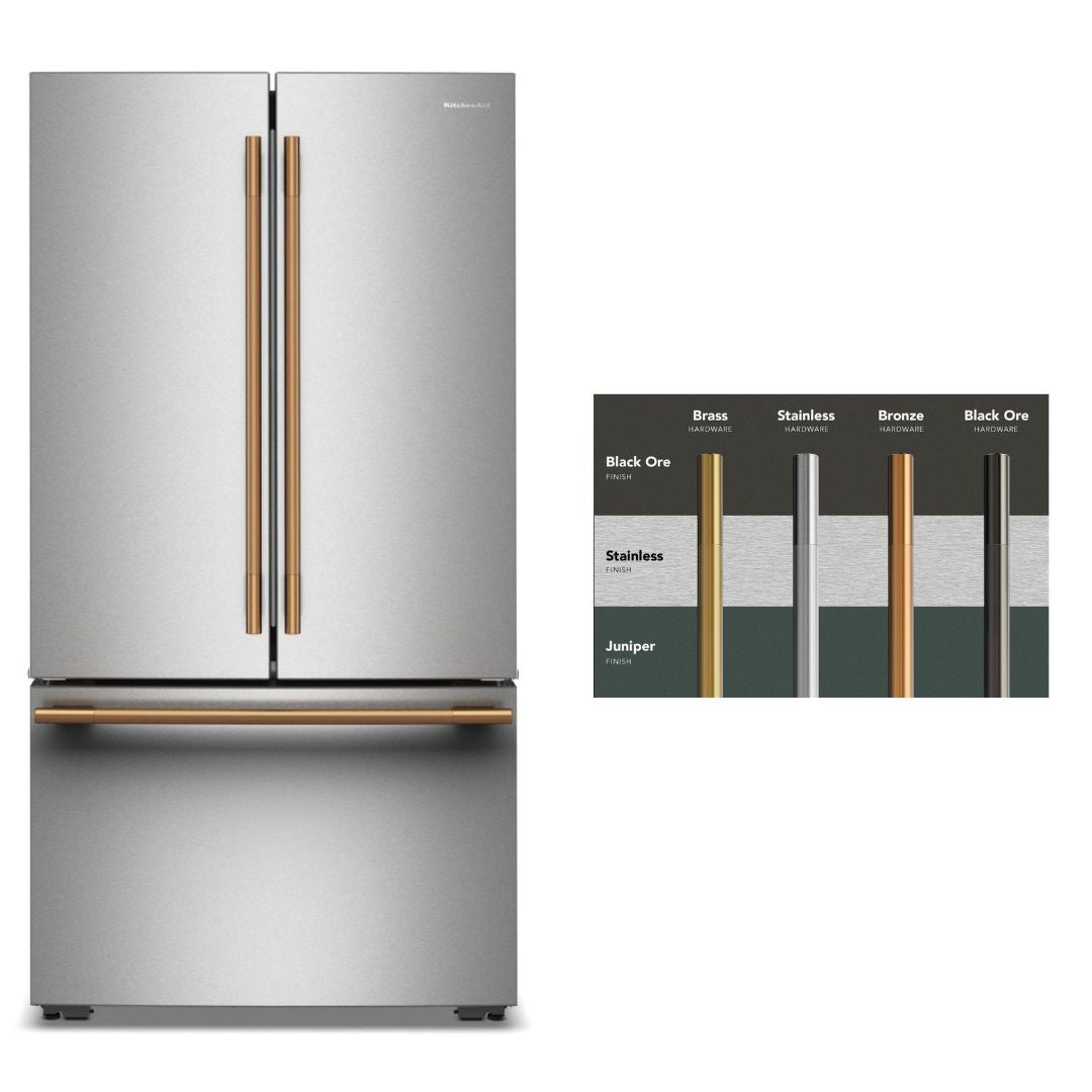 KitchenAid - 36 Inch 24.8 cu. ft French Door Refrigerator in Stainless - KRFC336SPS