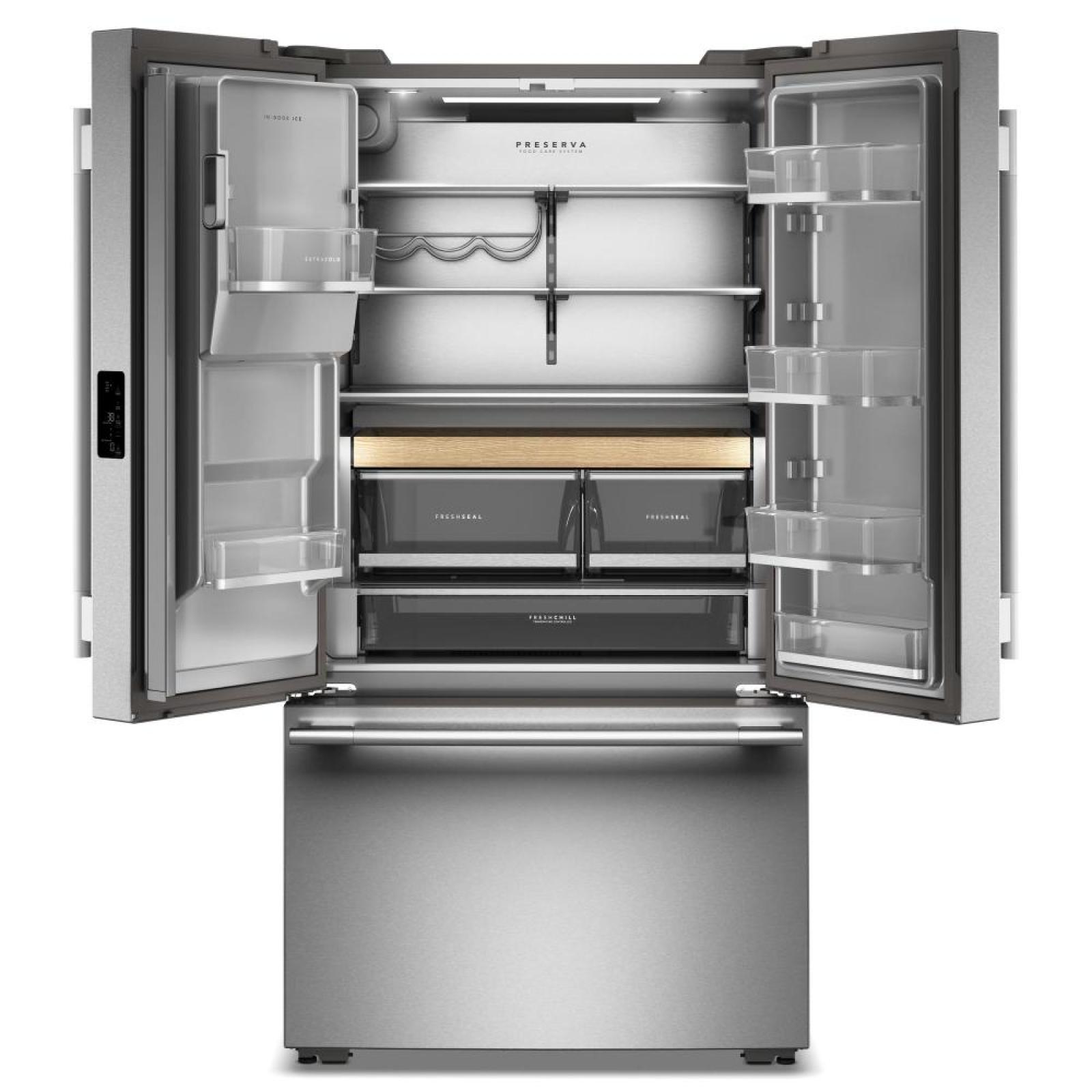 KitchenAid - 36 Inch 23.1 cu. ft French Door Refrigerator in Stainless - KRFC536SPS
