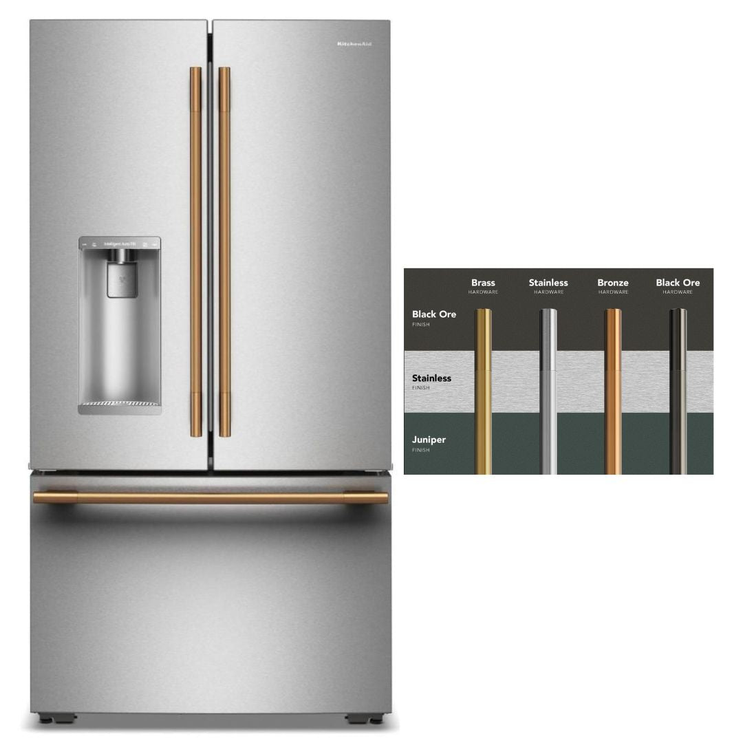 KitchenAid - 36 Inch 23.1 cu. ft French Door Refrigerator in Stainless - KRFC536SPS