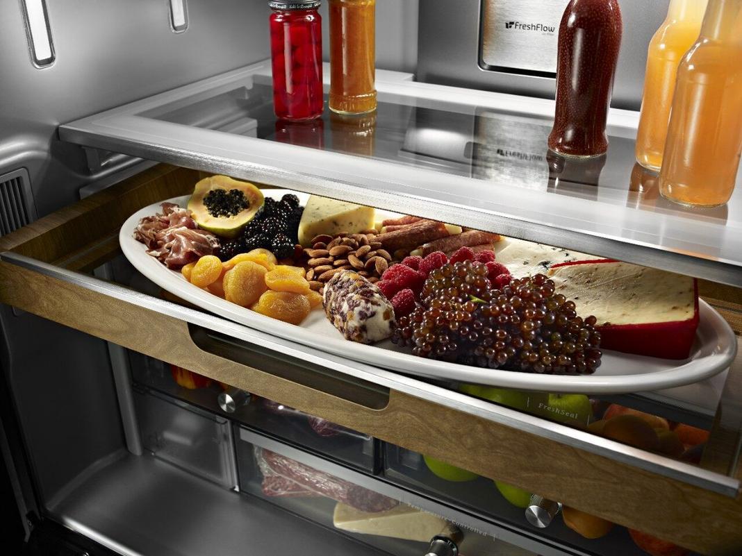KitchenAid - 35.8 Inch 23.8 cu. ft French Door Refrigerator in Stainless (Premium Floor Model) - KRFC704FPS