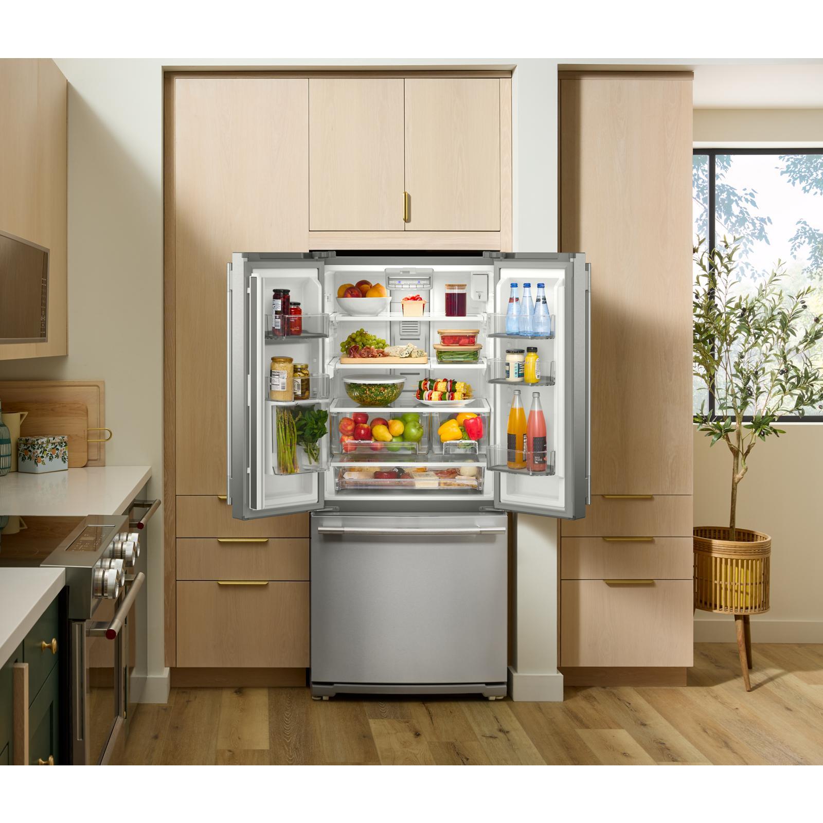 KitchenAid - 30 Inch 19.7 cu. ft French Door Refrigerator in Stainless - KRFF330SPS