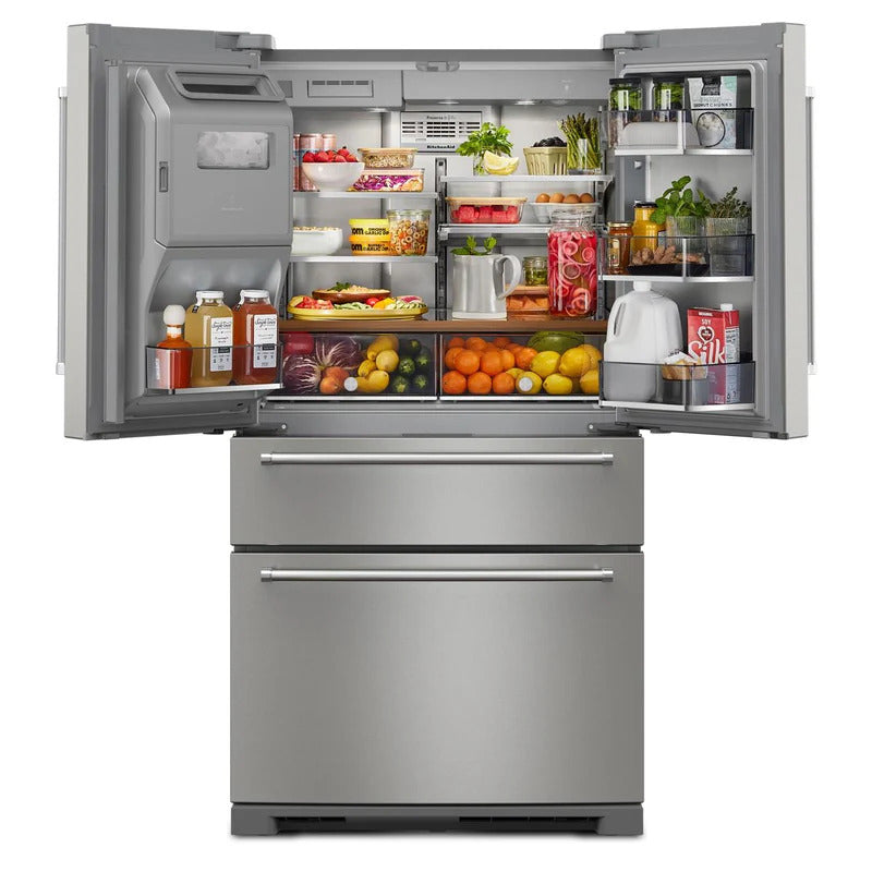 KitchenAid - 35.75 Inch 26.2 cu. ft French Door Refrigerator in Stainless - KRMF536RPS