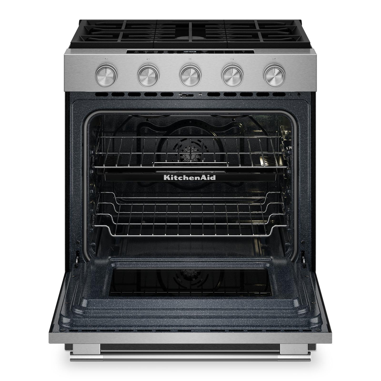 KitchenAid - 5 cu. ft  Gas Range in Stainless - KSGS330SPS
