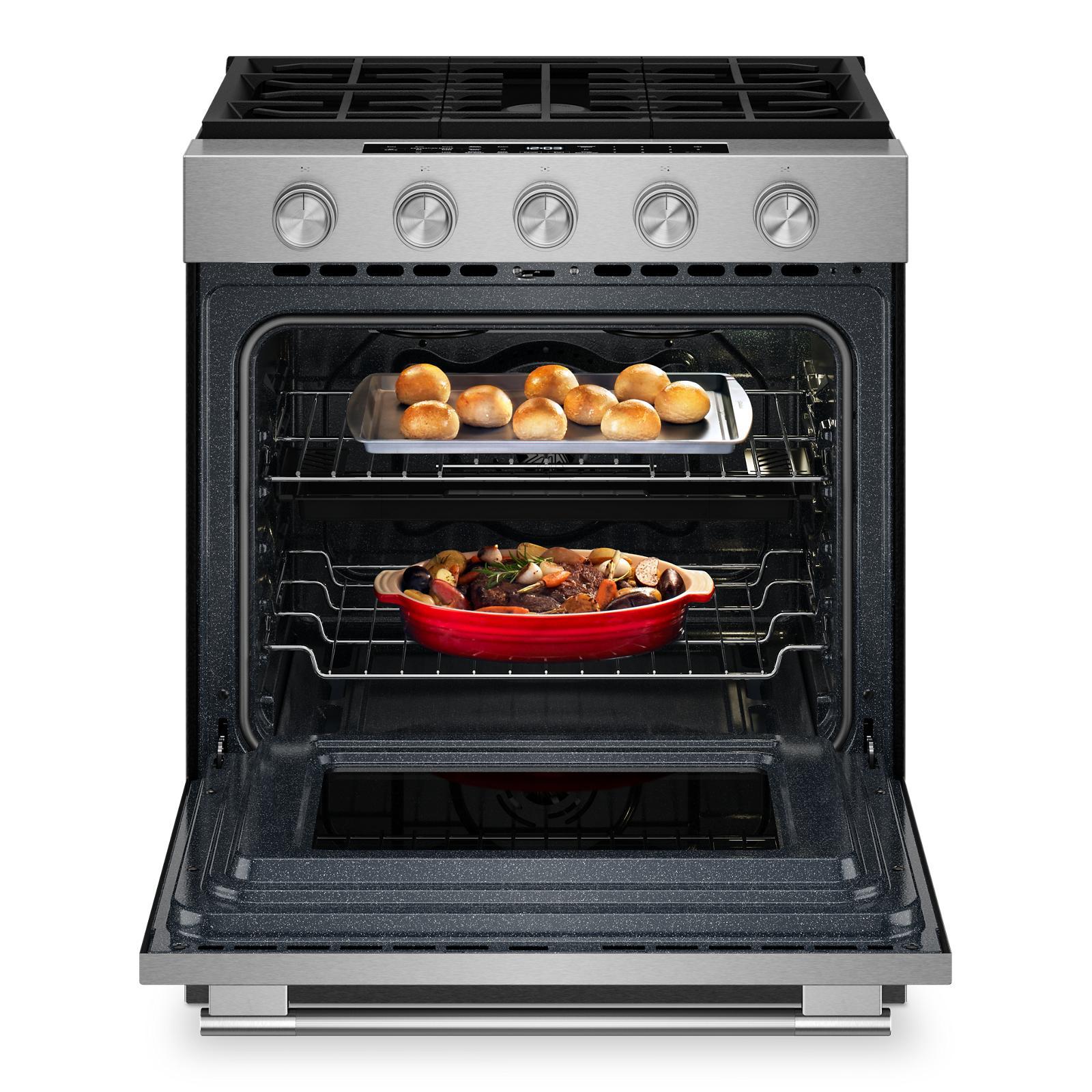 KitchenAid - 5 cu. ft  Gas Range in Stainless - KSGS330SPS