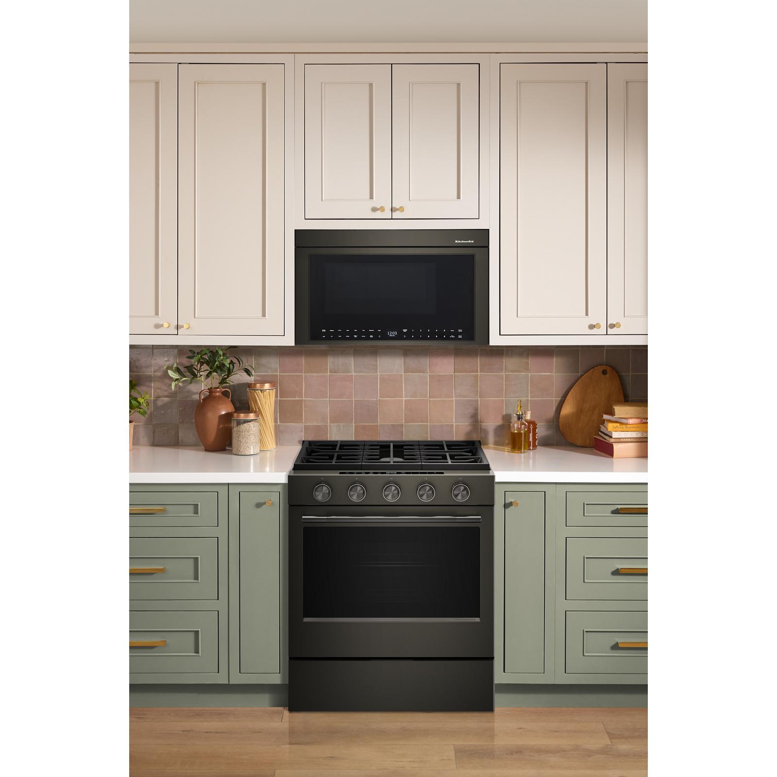 KitchenAid - 5 cu. ft  Gas Range in Black - KSGS530SBE