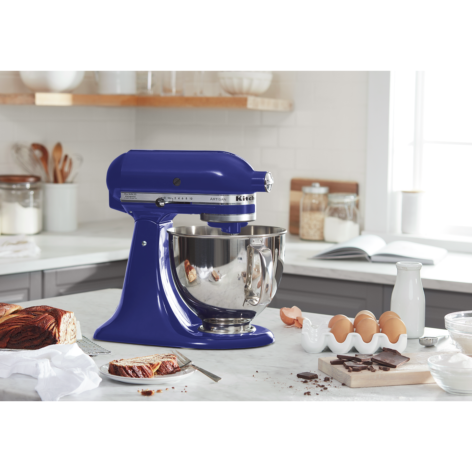 KitchenAid - 5 Quarts Tilt-head Mixer in Blue - KSM150PSBU