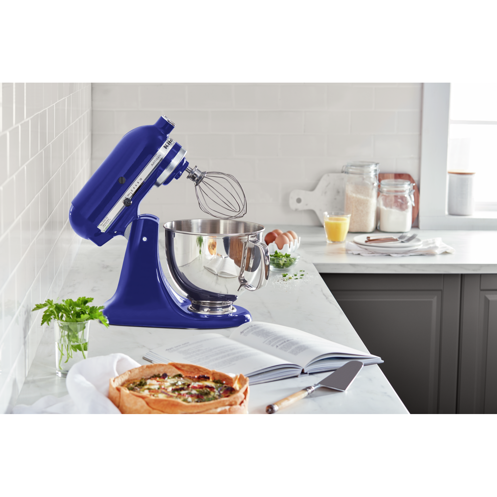 KitchenAid - 5 Quarts Tilt-head Mixer in Blue - KSM150PSBU