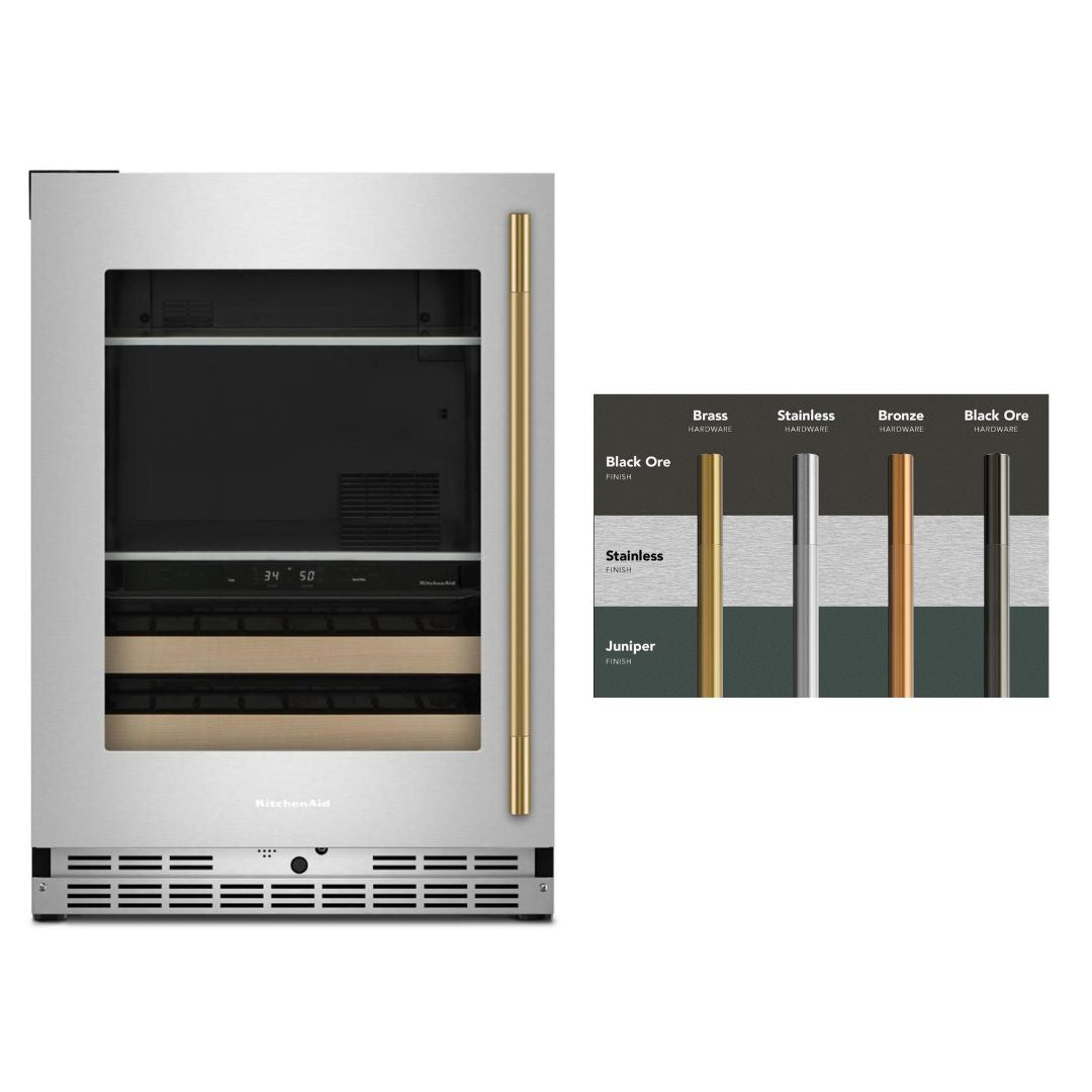 KitchenAid - 24 Inch Undercounter Beverage Centre in Stainless - KUBL524SPS