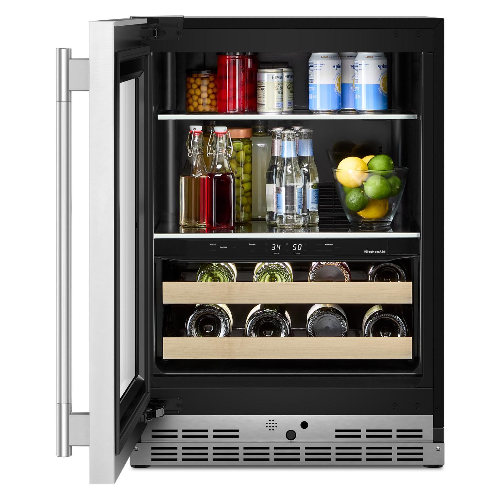 KitchenAid - 24 Inch Undercounter Beverage Centre in Stainless - KUBL524SPS