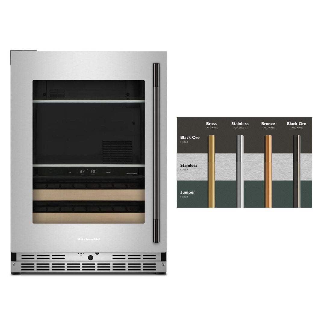 KitchenAid - 24 Inch Undercounter Beverage Centre in Stainless - KUBL524SPS