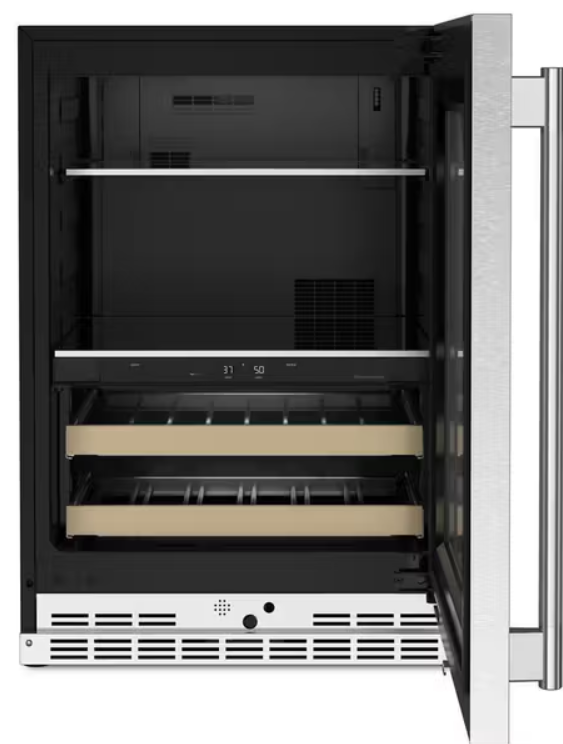KitchenAid - 24 Inch 4.8 cu. ft Beverage Centre Refrigerator in Stainless - KUBR524SPS