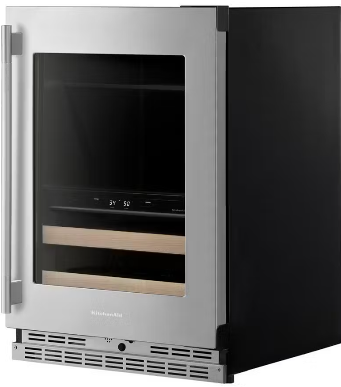 KitchenAid - 24 Inch 4.8 cu. ft Beverage Centre Refrigerator in Stainless - KUBR524SPS