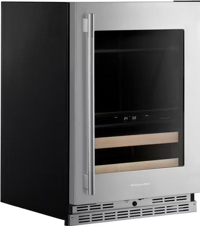 KitchenAid - 24 Inch 4.8 cu. ft Beverage Centre Refrigerator in Stainless - KUBR524SPS
