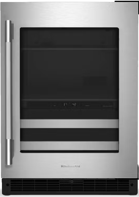 KitchenAid - 24 Inch 4.8 cu. ft Beverage Centre Refrigerator in Stainless - KUBR524SSB