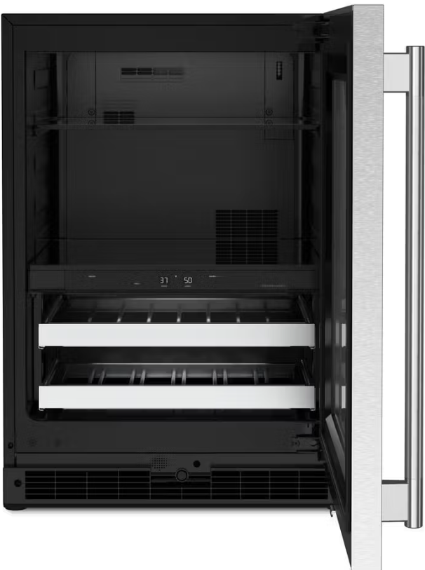 KitchenAid - 24 Inch 4.8 cu. ft Beverage Centre Refrigerator in Stainless - KUBR524SSB