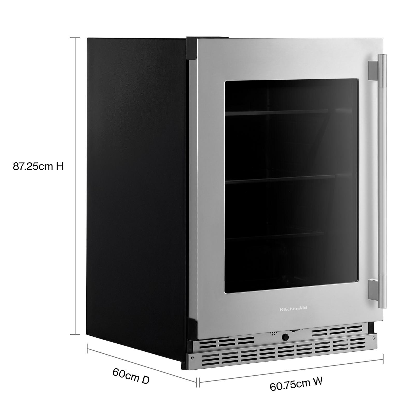 KitchenAid - 24 Inch Undercounter Mini Fridge in Stainless - KURL524SPS