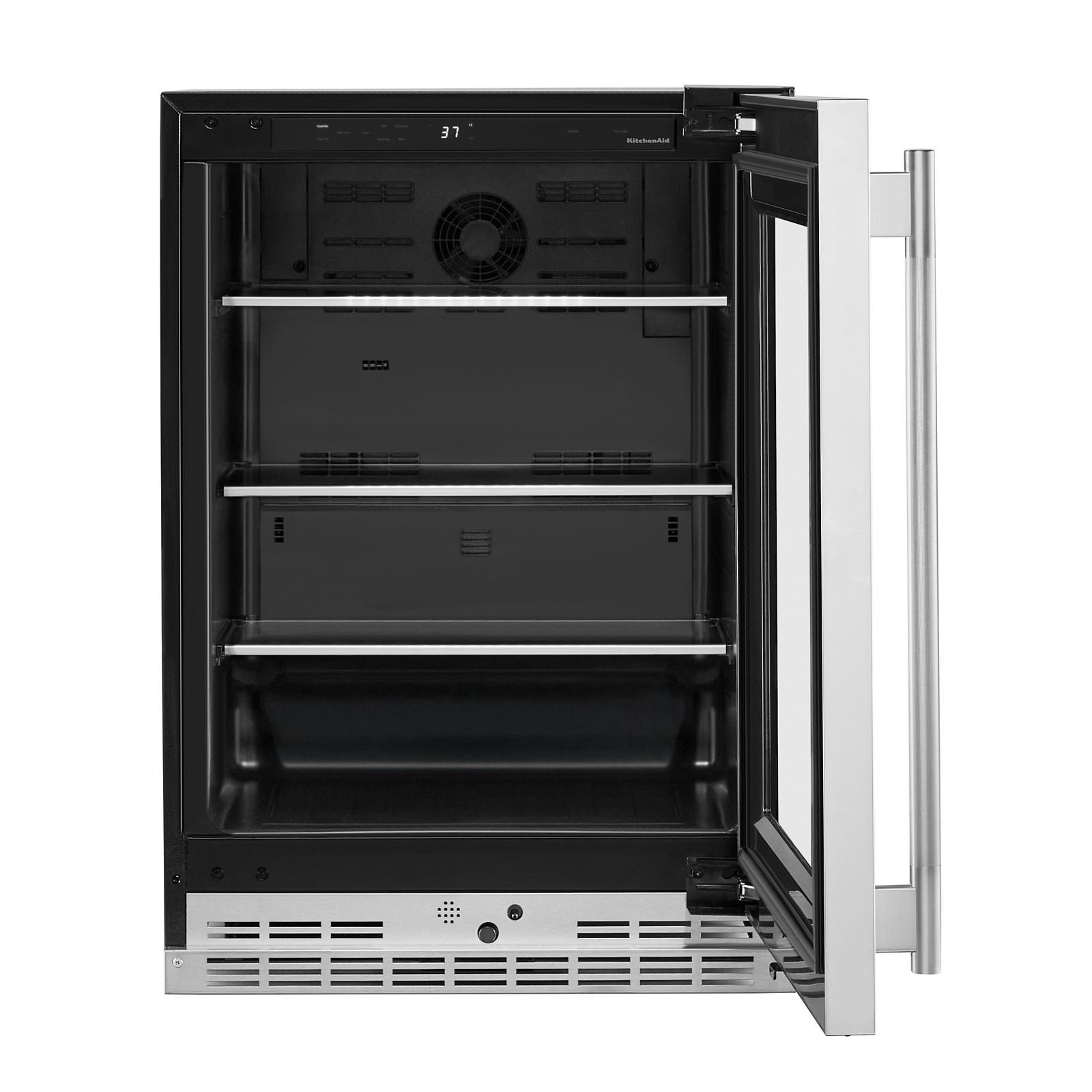 KitchenAid - 24 Inch Undercounter Mini Fridge in Stainless - KURR524SPS