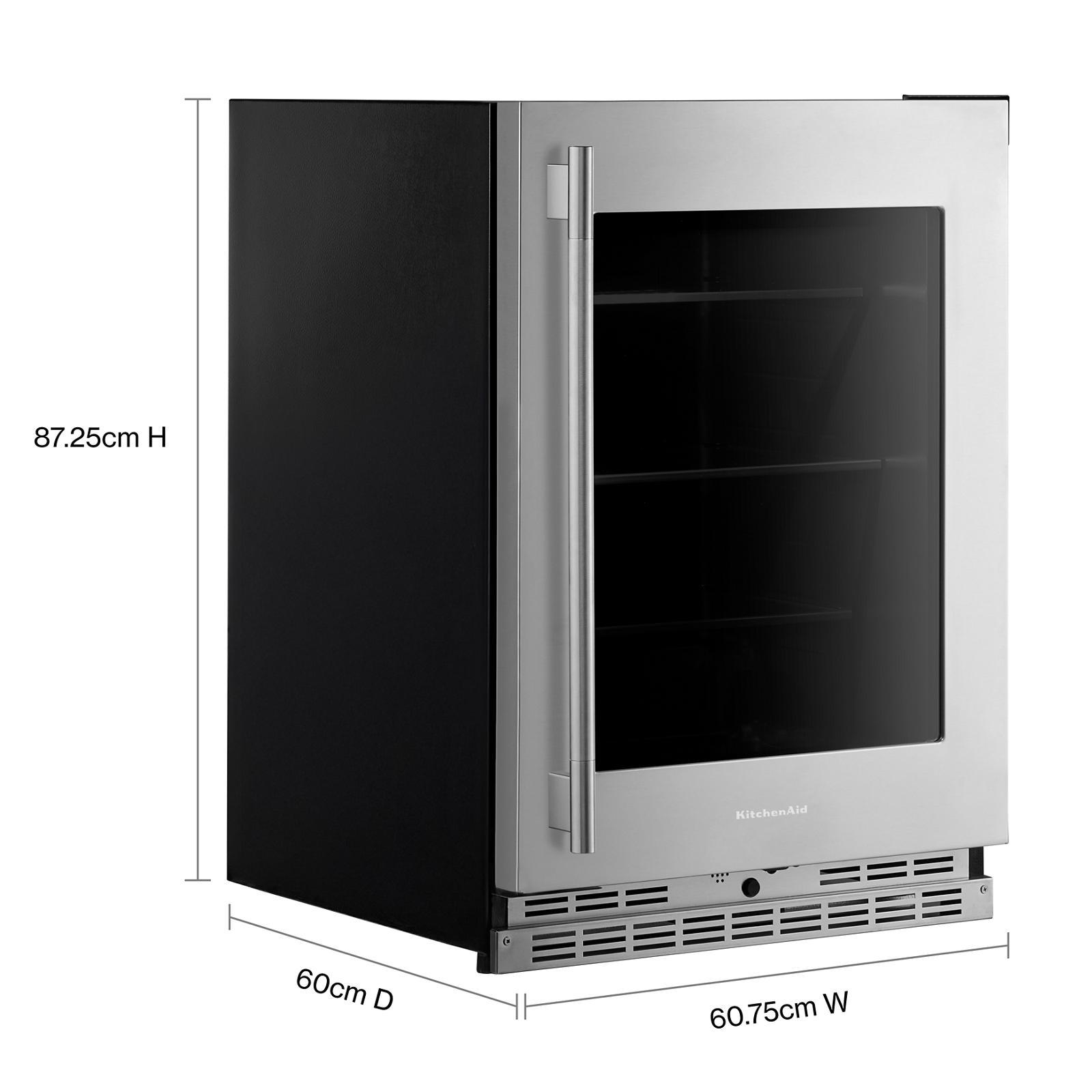 KitchenAid - 24 Inch Undercounter Mini Fridge in Stainless - KURR524SPS
