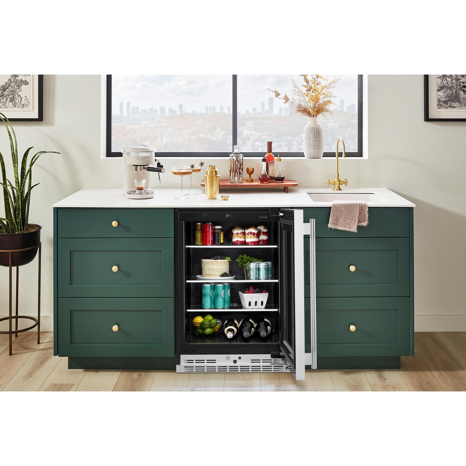 KitchenAid - 24 Inch Undercounter Mini Fridge in Stainless - KURR524SPS