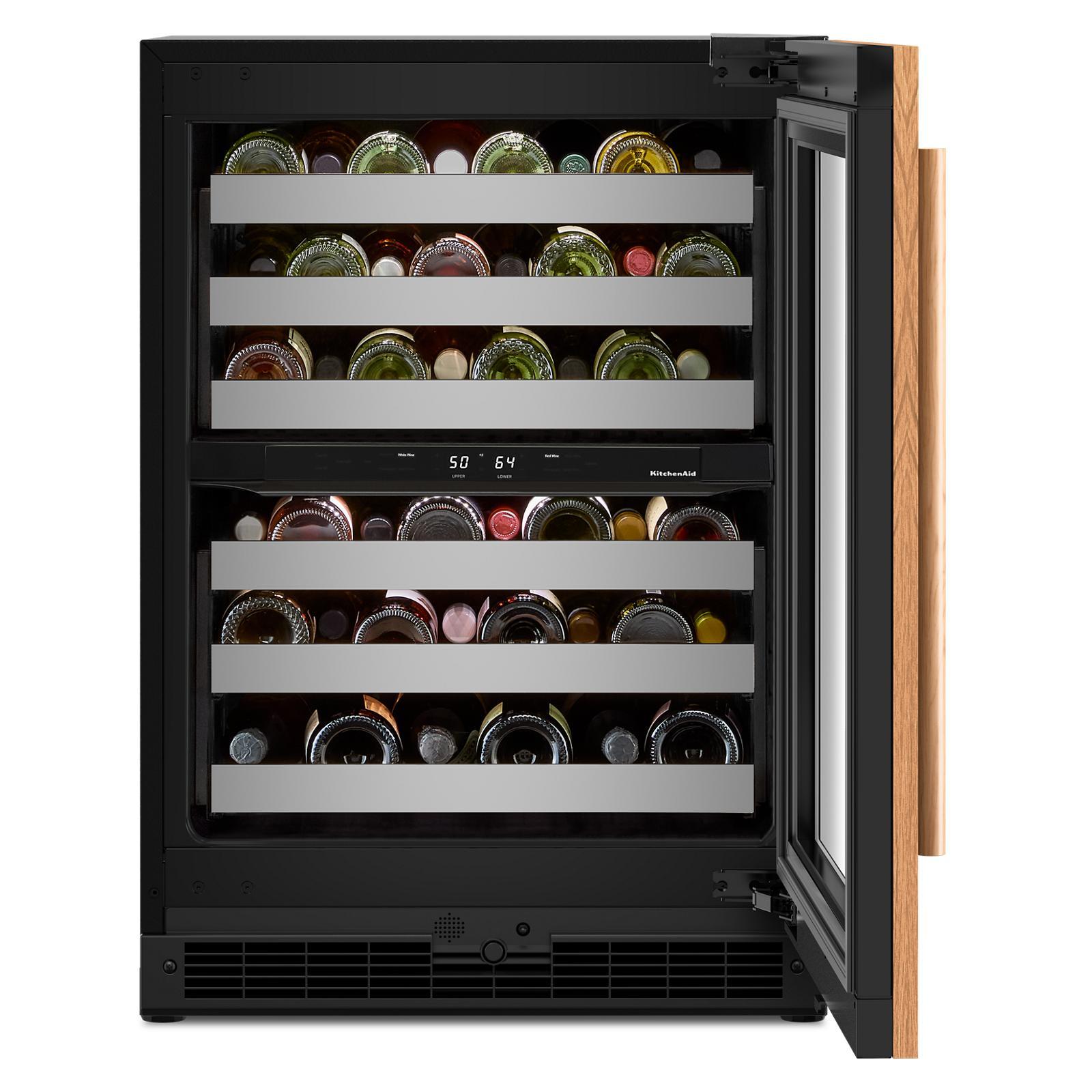 KitchenAid - 24 Inch Undercounter Wine Fridge in Panel Ready - KUWL324SPA