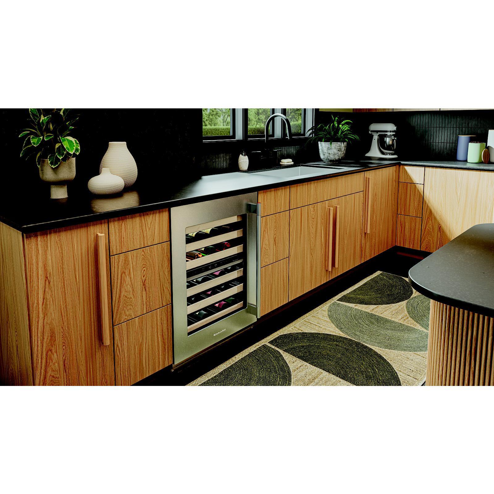 KitchenAid - 24 Inch Undercounter Wine Fridge in Stainless - KUWL524SPS