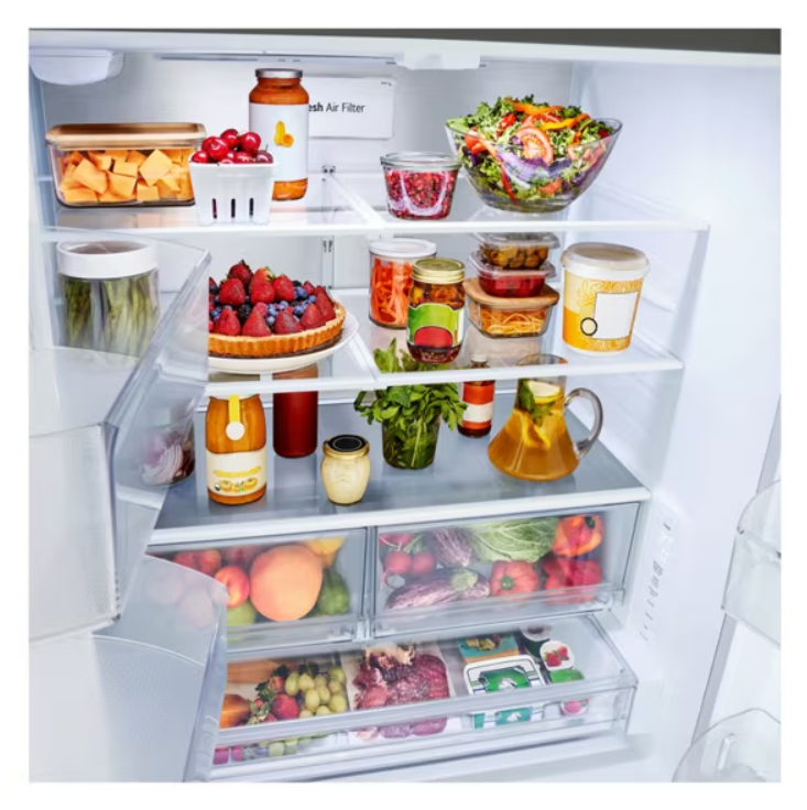 LG - 35.75 Inch 25.1 cu. ft Zero Clearance Counter Depth French Door Refrigerator in Stainless - LF25Z6211S