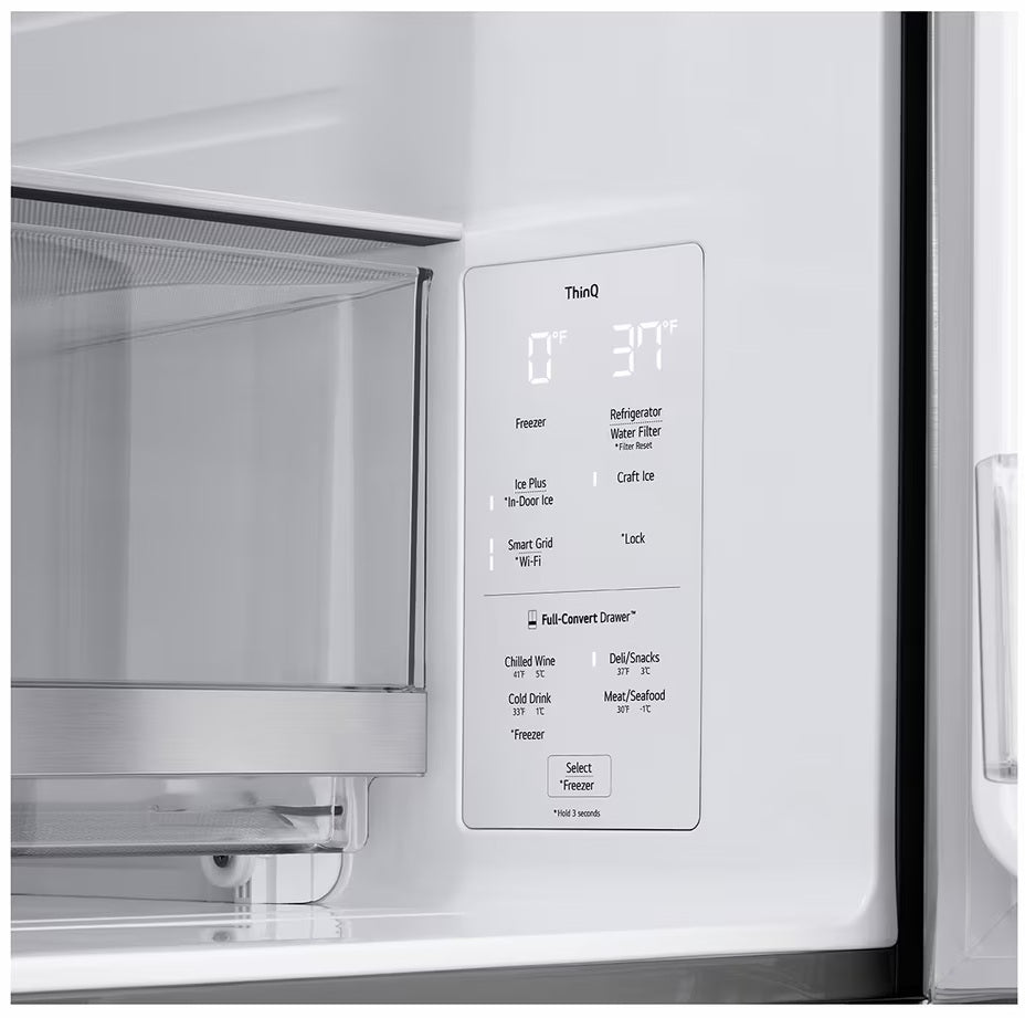 LG - 36 Inch 29 cu. ft French Door Refrigerator in Stainless - LF29S9775S