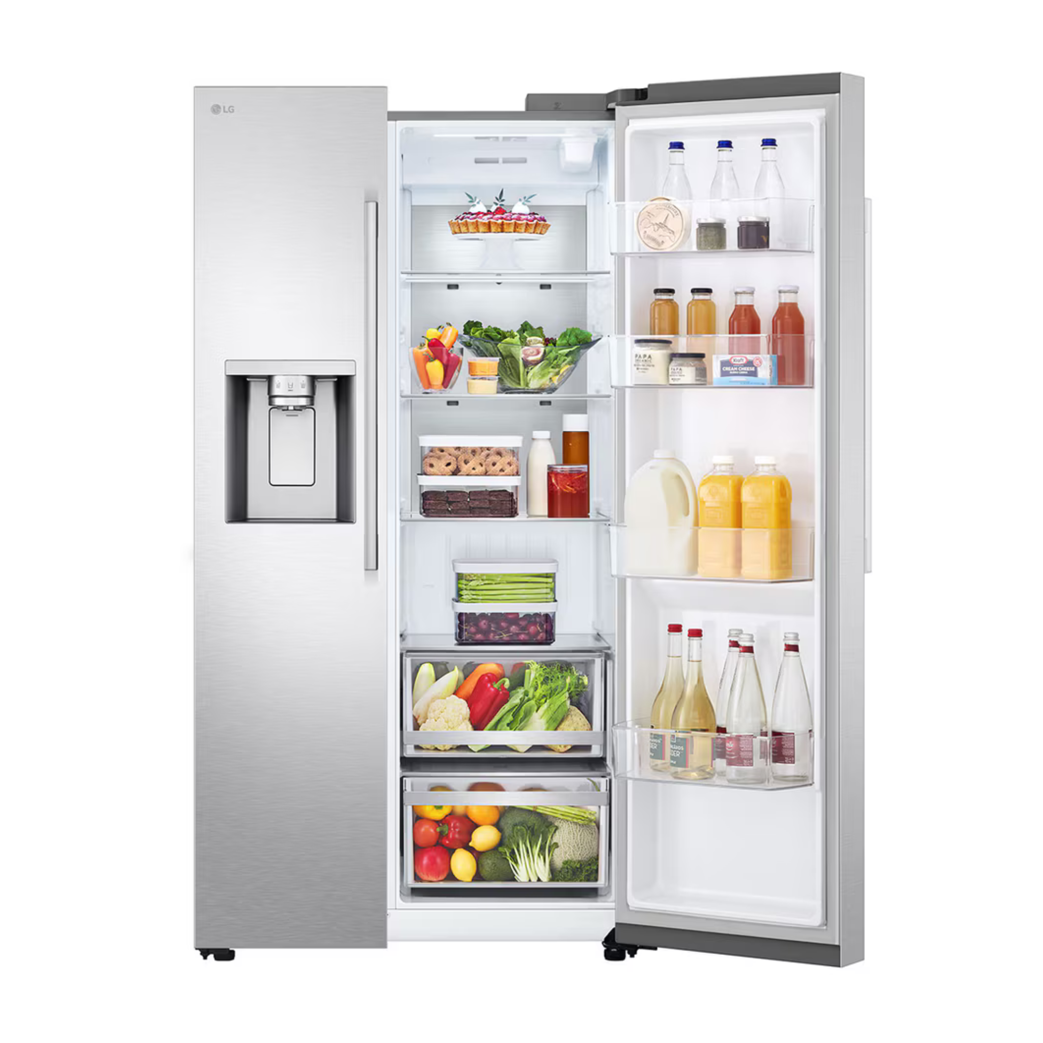 LG - 36 Inch 27 cu. ft Side by Side Refrigerator in Stainless - LL27T3530S