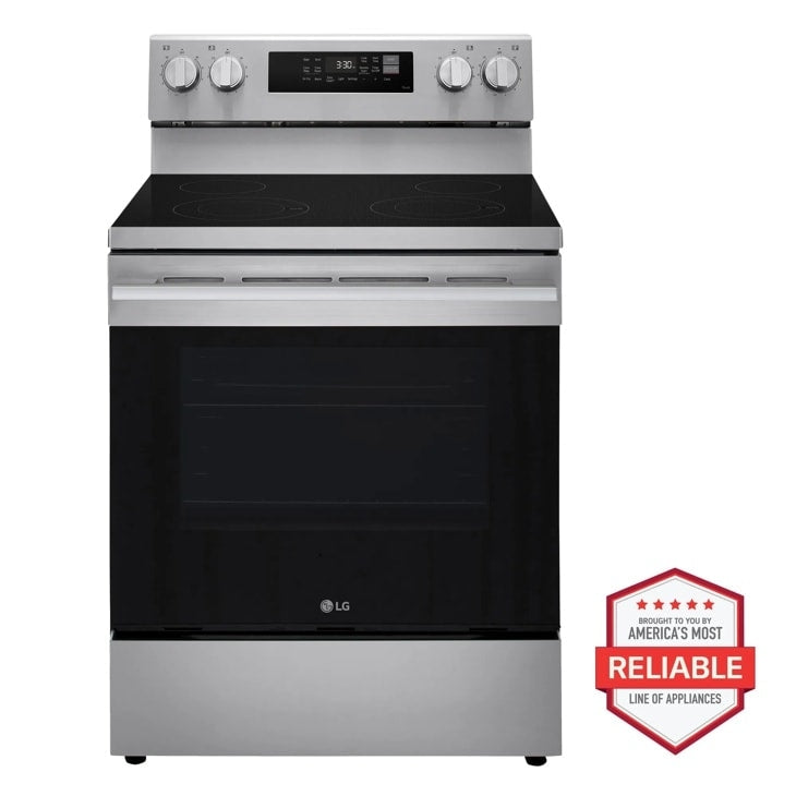 LG - 6.3 cu. ft  Electric Range in Grey - LREN6321YE
