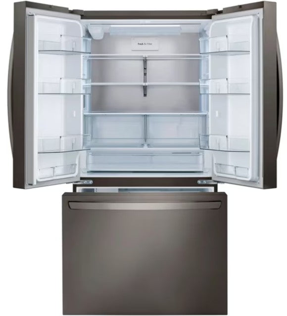 LG - 35.75 Inch 26.5 cu. ft French Door Refrigerator in Black Stainless - LRFLC2706D