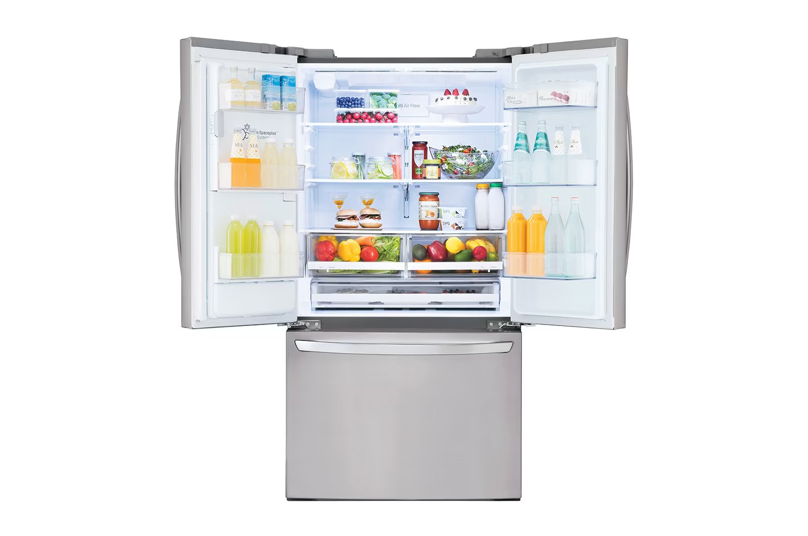 LG - 35.75 Inch 27.7 cu. ft French Door Refrigerator in Stainless - LRFS28XBS