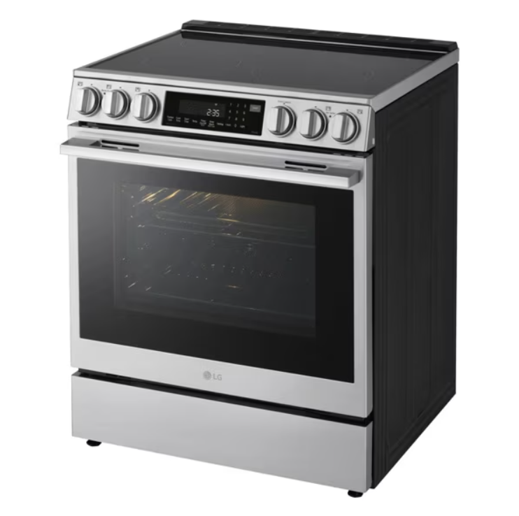 LG - 6.3 cu. ft Smart Electric Range in Stainless - LSEL6337XE