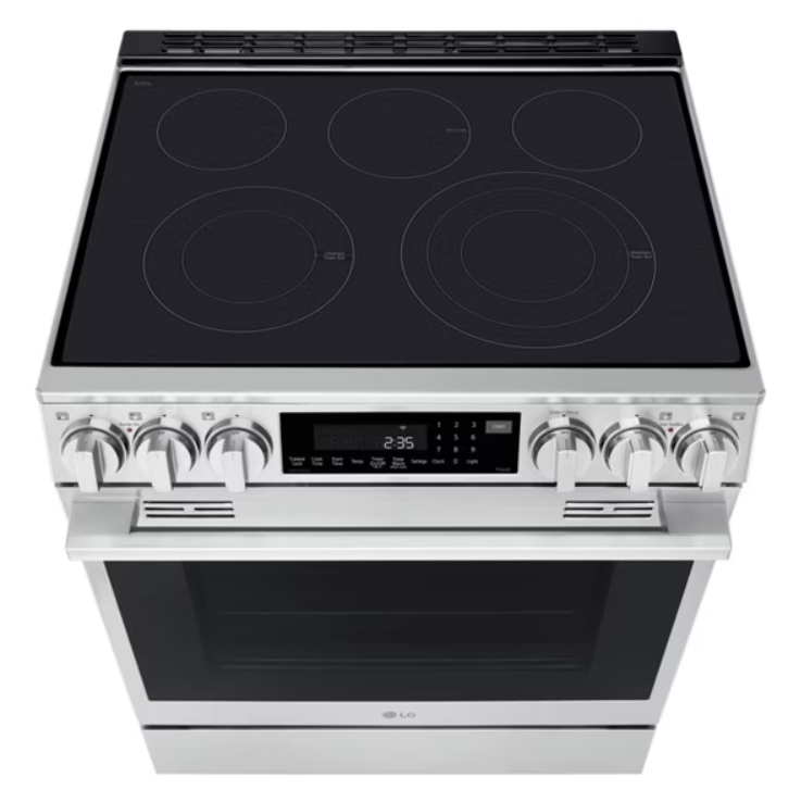 LG - 6.3 cu. ft Smart Electric Range in Stainless - LSEL6337XE