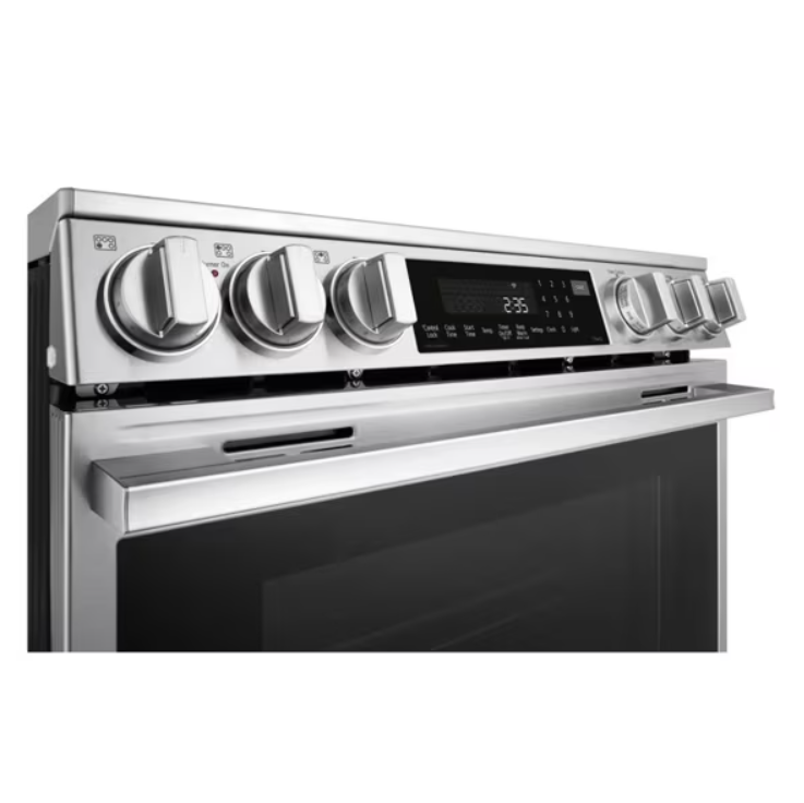 LG - 6.3 cu. ft Smart Electric Range in Stainless - LSEL6337XE