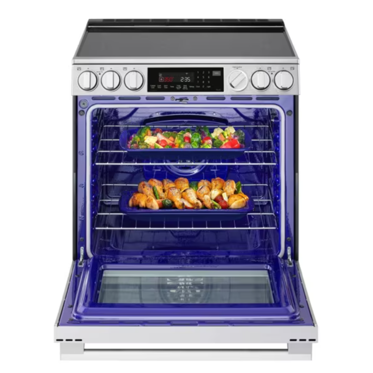 LG - 6.3 cu. ft Smart Electric Range in Stainless - LSEL6337XE