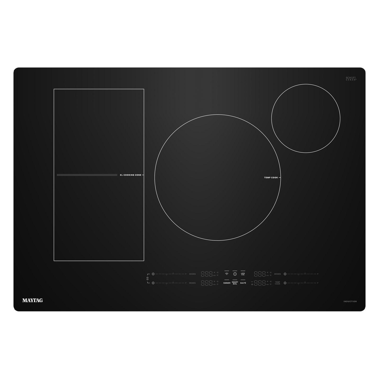 Maytag - 30.79 Inch Induction Cooktop in Black - MCIT8030SB