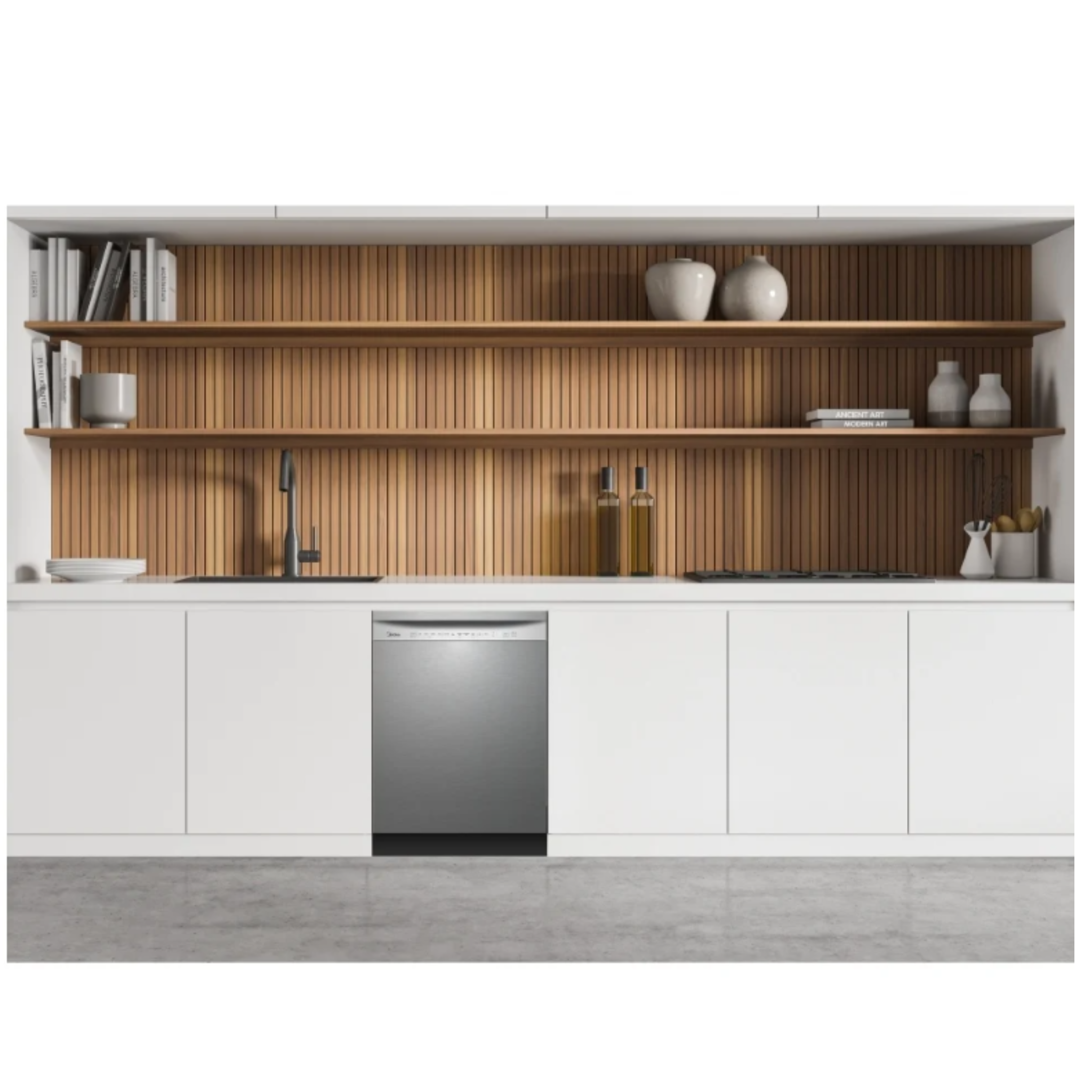 Midea - 52 dBA Built In Dishwasher in Stainless - MDF24P1AST