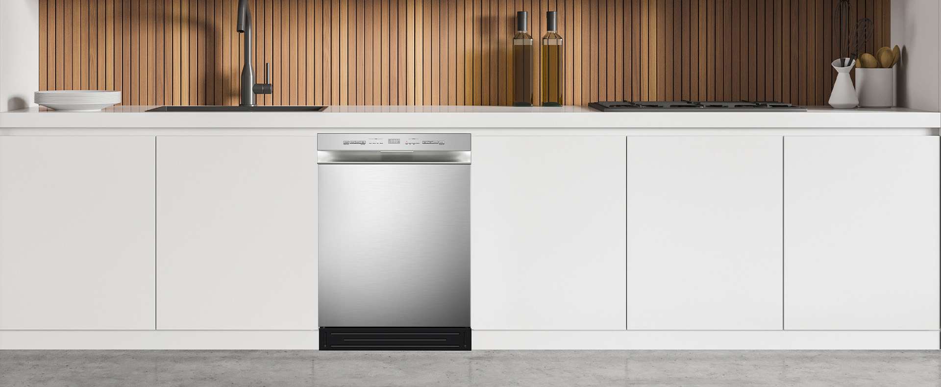 Midea - 52 dBA Built In Dishwasher in Stainless - MDF24P2BST