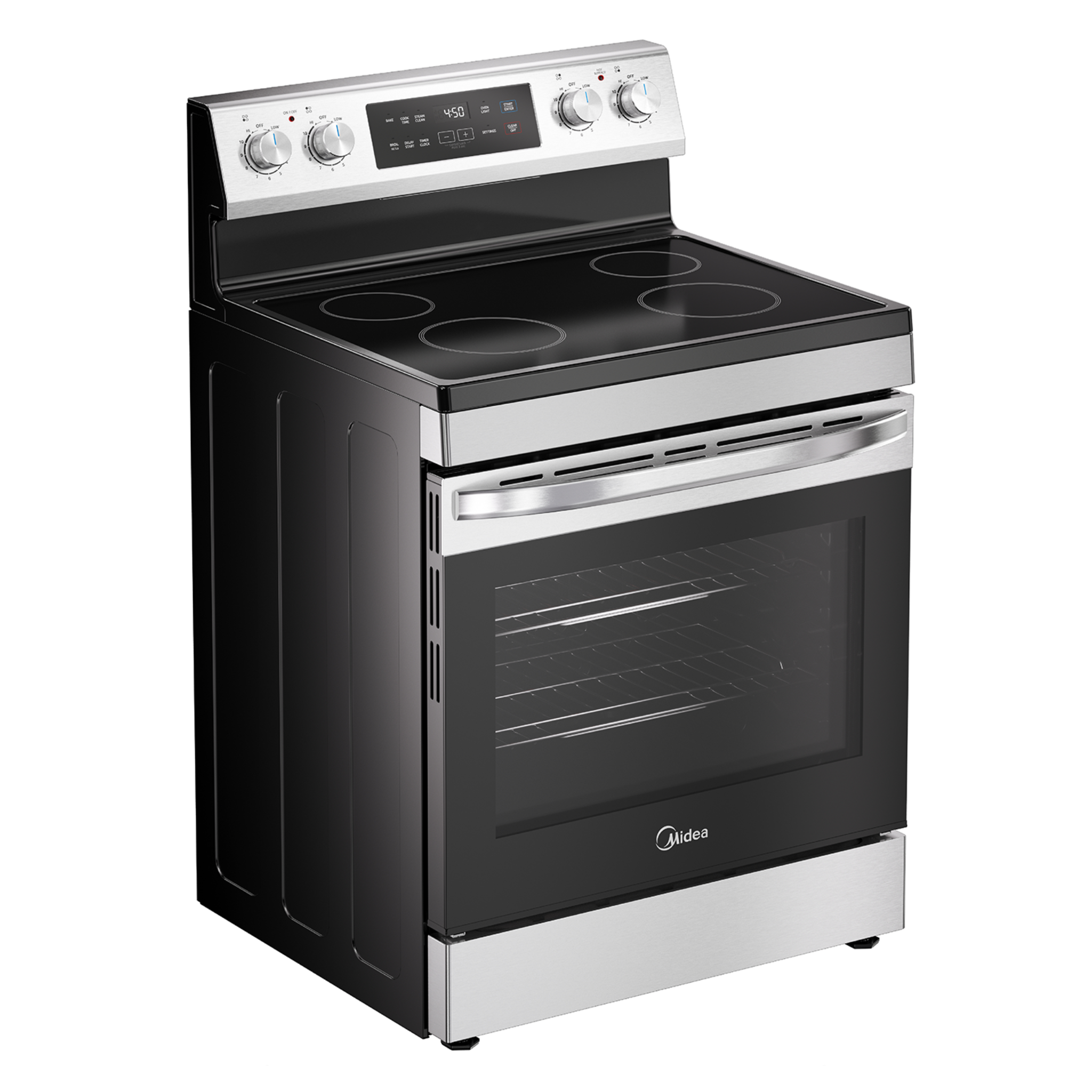 Midea - 6.3 cu. ft  Electric Range in Stainless - MER30B14ASTC