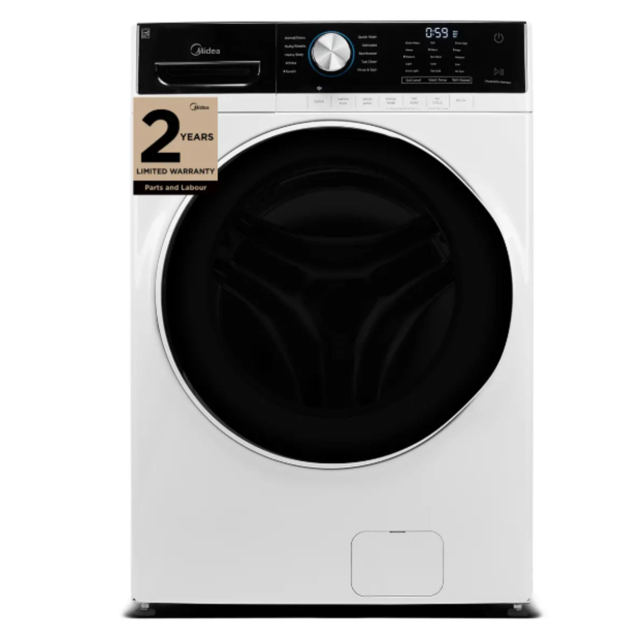 Midea - 5.2 cu. Ft  Front Load Washer in White - MLH52N4AWW